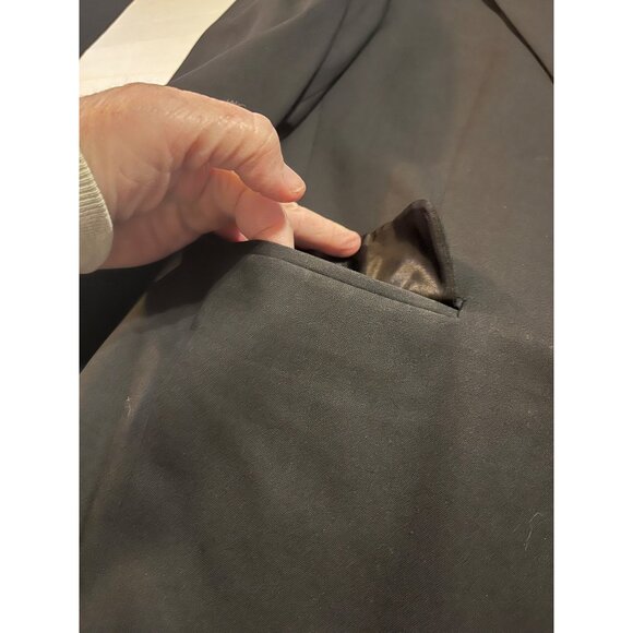 VTG Burberrys Mens Blazer Jacket 100% Pure Wool Black Gold Buttons Size 42R - Picture 9 of 16